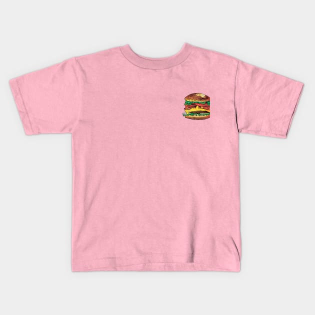 cheeseburger Kids T-Shirt by ReiCola